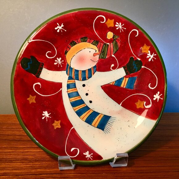 Tumbling Snowmen Dinner Plates, Salad Plates and Mugs - Picture 3 of 11